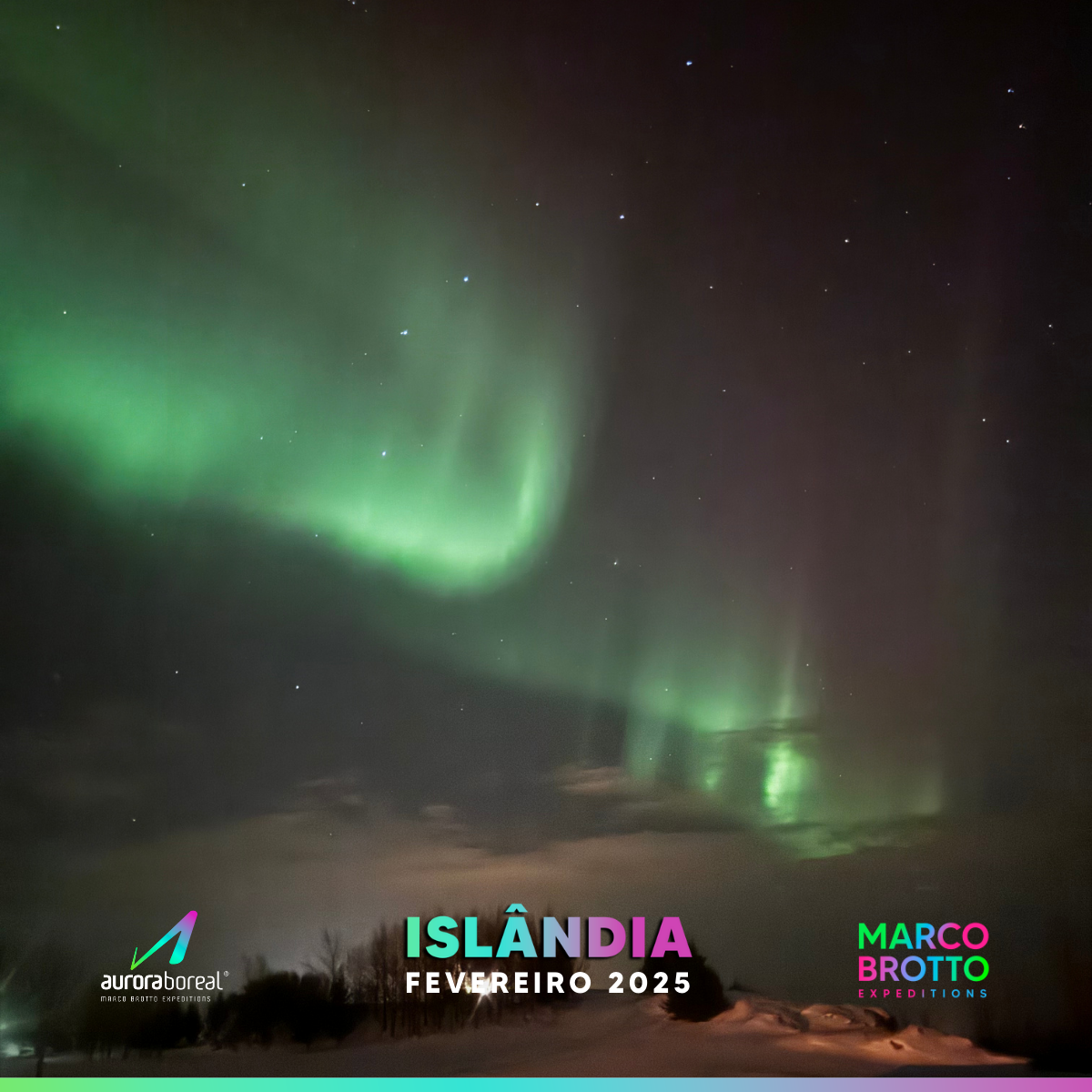 A experiência de você estar vendo a aurora boreal é incrível